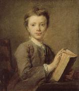 PERRONNEAU, Jean-Baptiste A Boy with a Book USA oil painting artist